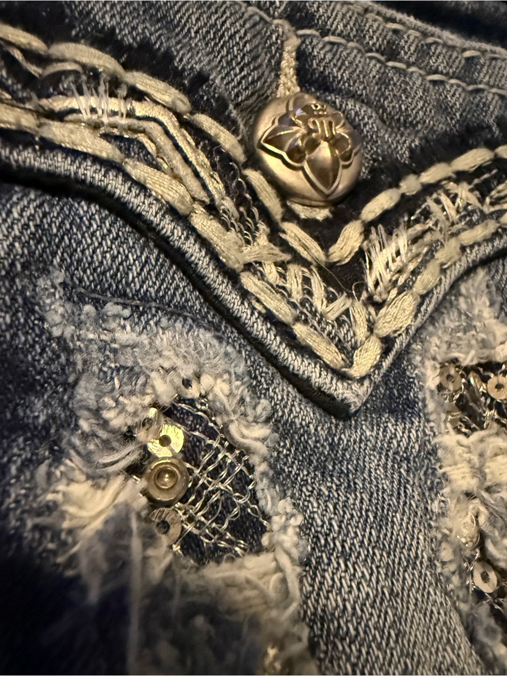 Miss Me Dark Wash Denim Jeans with Embroidered Waistband - Picture 13 of 15